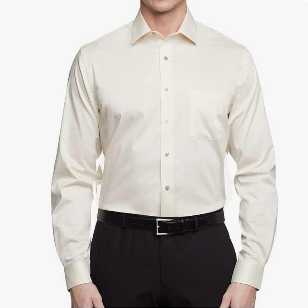 Men’s Ivory Roundtree & Yorke Gold Label Dress Shirt